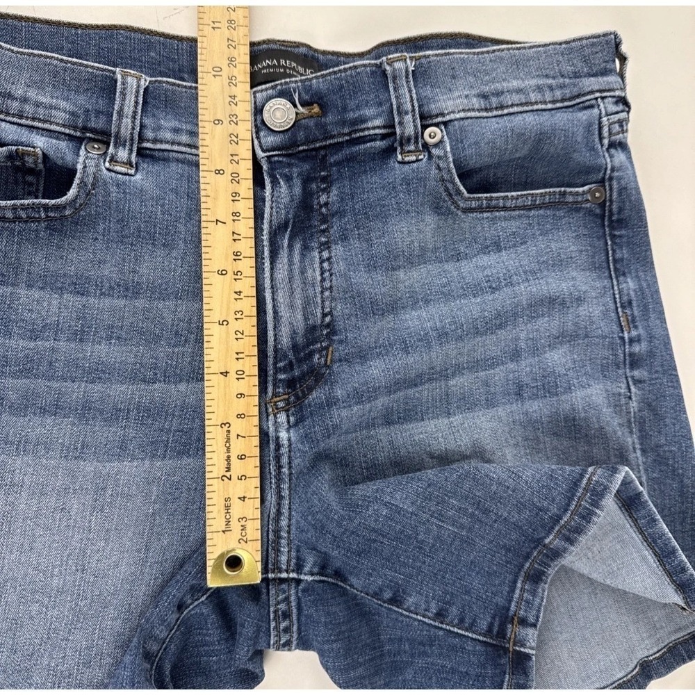 Banana Republic Denim Shorts Women 29 Blue Premium Denim Stretch Medium Wash - Picture 7 of 14
